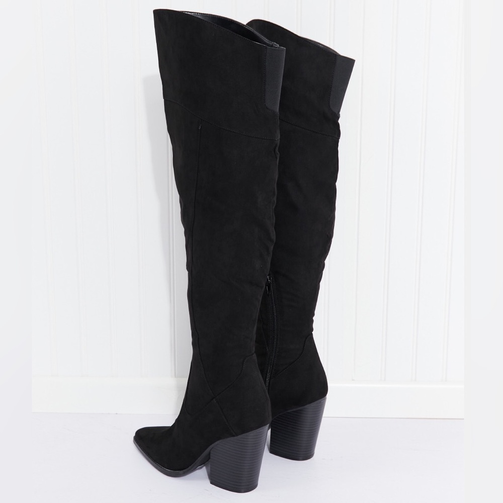 FINAL CALL 🚨🚨Qupid Skyline Suede Over-the-Knee Boots - Picture 7 of 7